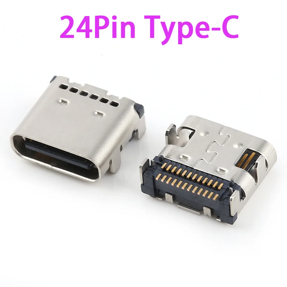 12 Stück USB-C Buchsen Zum Einbau – 3A, 2-polig, Mit Kabel, Für Panelmontage (weiß)