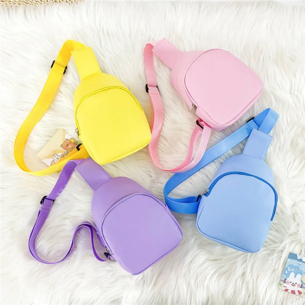 Kids Shoulder Bag Bright Nylon Crossbody Bag Children'S Chest Bag Eye Catching For Daily Outings Outings Preschool Classes