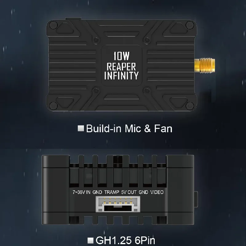 FOXEER 4.9G-6G Reaper Infinity 5.8G 10W 80CH VTX thumbnail 6