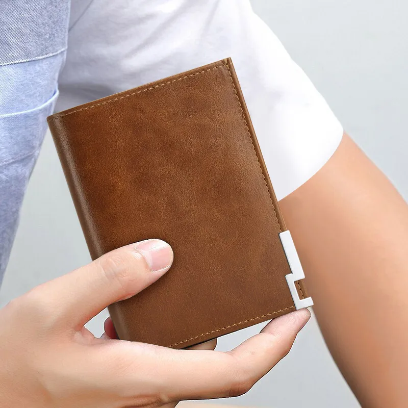 

WILLIAMPOLO New anti-theft brush luxury retro men's temperament pure cowhide multi-card wallet pl221617