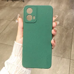 Frosted Matte Soft Silicone Shockproof Case for Motorola Moto G Series and Edge Models (Green)