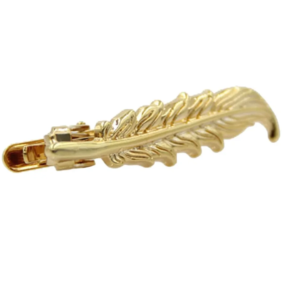 Men's Elegant Clip Necktie Gold Tie Bar
