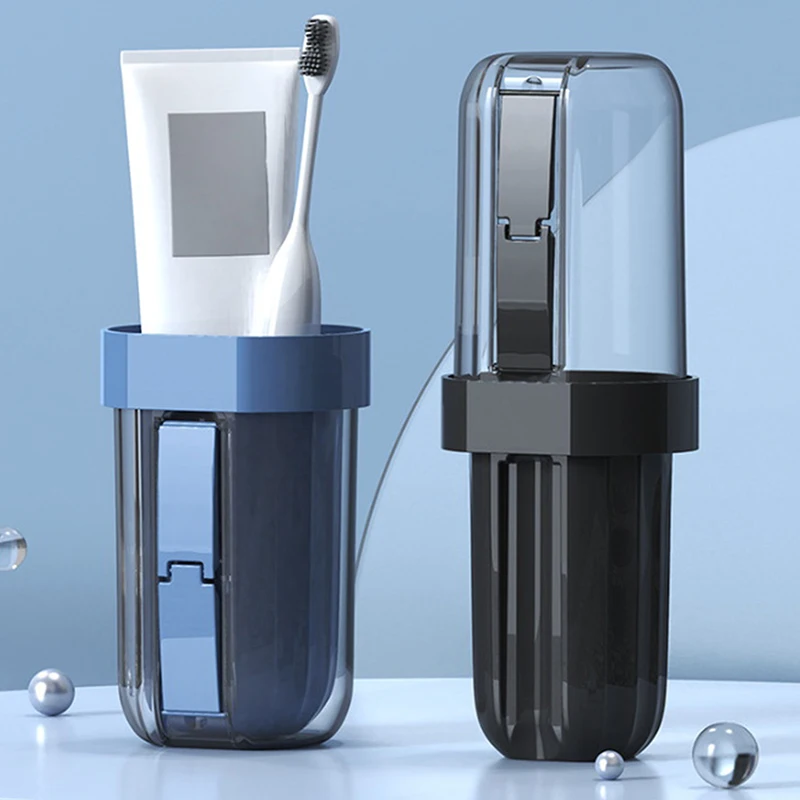 Portable Toothbrush Storage Case Mouthwash Holder Multi-functional Travel Toiletry Cup
