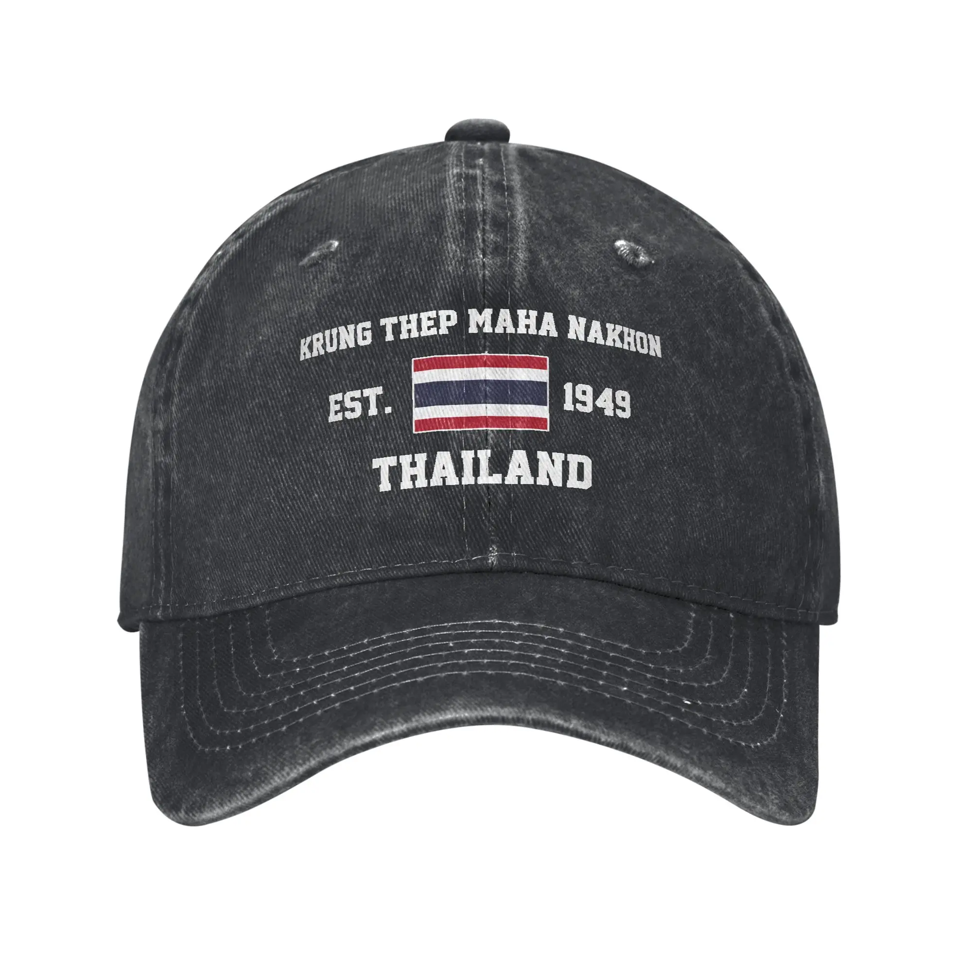 Thailand EST.1949 Krung Thep Maha Nakhon Capital Lässige Baseballkappe Outdoor Gym Hip Hop Hüte Herren Damen Klassische Baseballkappen