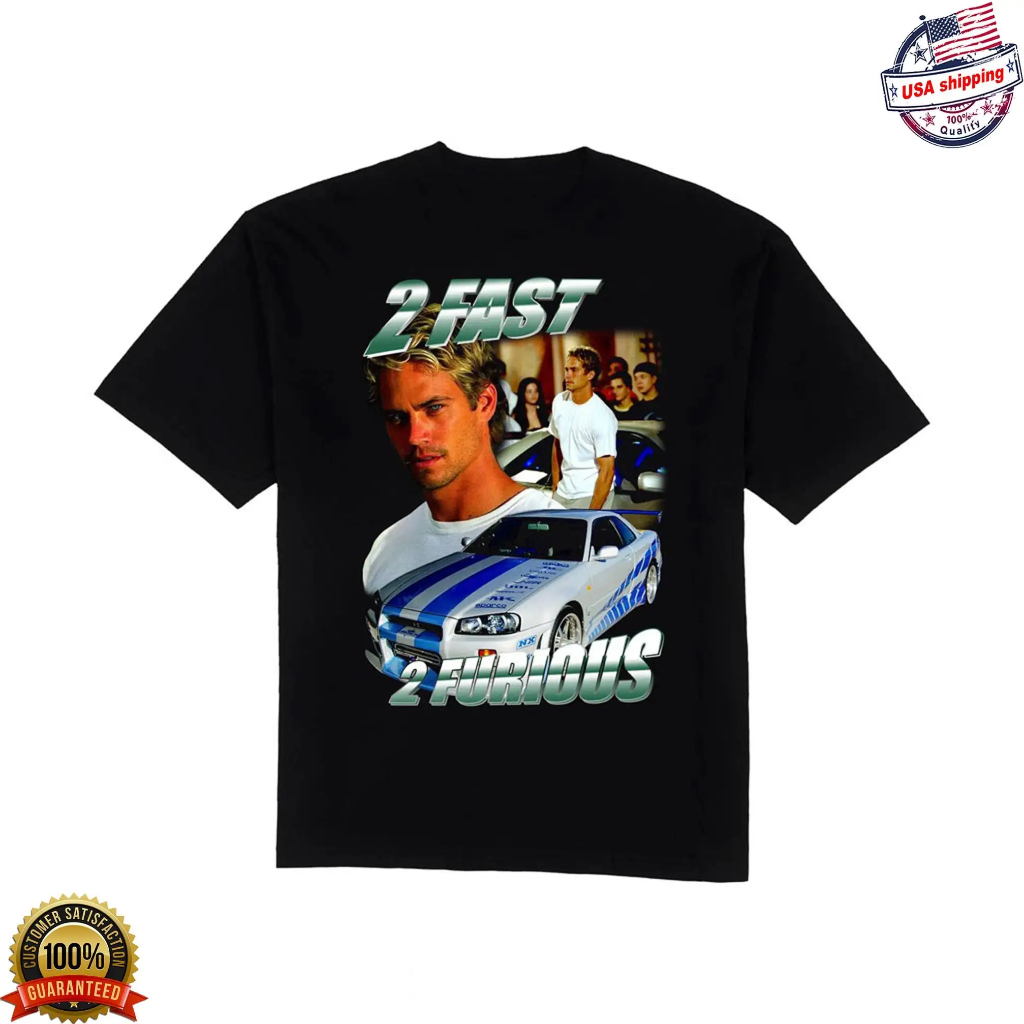 Vintage The 2 Fast 2 Furious Paul Walker Shirt, Fast And Furious Shirt, T-Shirt Unisex Felpa Con Cappuccio, Camicia Per Uomo Donna