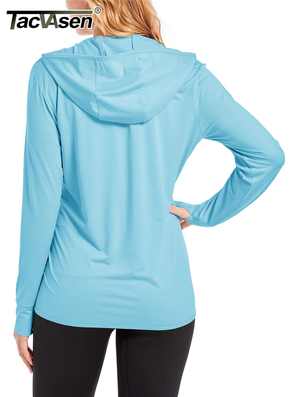 TACVASEN Women's Running Shirts UV Protection Sun Hoodies