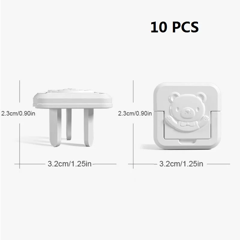 10 Pcs Baby Safety Care Electrical Socket Protective Cover Power Guard Protection Children Anti Electric Shock Rotate Protector