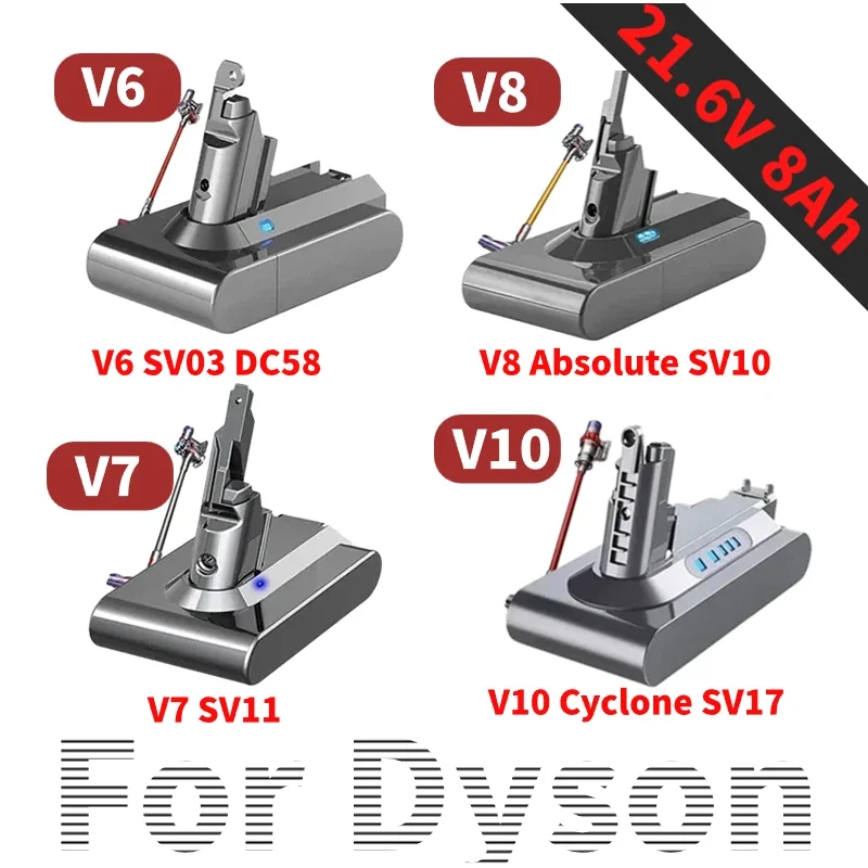 

New 21.6V Replacement Lithium Battery for Dyson V6 V7 V8 V10 SV12 DC62 SV11 sv10 Handheld Vacuum Cleaner