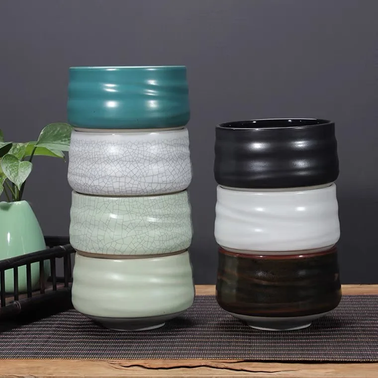 Tradizionale Nero Opaco Verde Avorio Crackle Matcha Kit Ceramica Chawan Forno Smaltato Porta Frusta Bambù Chasen Scoop Chashaku
