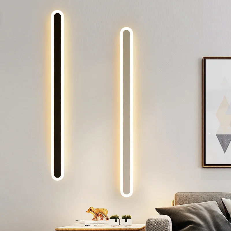 

24W 60CM strip led wall lamp living room bedroom bedside lamp modern line aisle balcony wall lamp AC220-240V