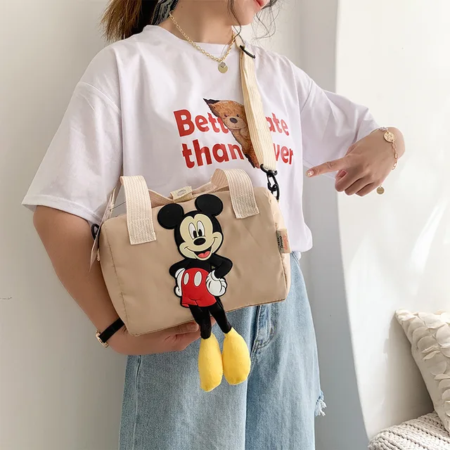New Disney Shoulder Bags Cartoons Mickey Mouse Casual Canvas Women Shopping Bag Cute Anime Fashion Handbag Messenger Bag Gifts 10