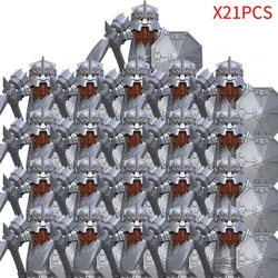 Medieval Fantasy Dwarf Warrior Leader Building Blocks Set (Set 10)