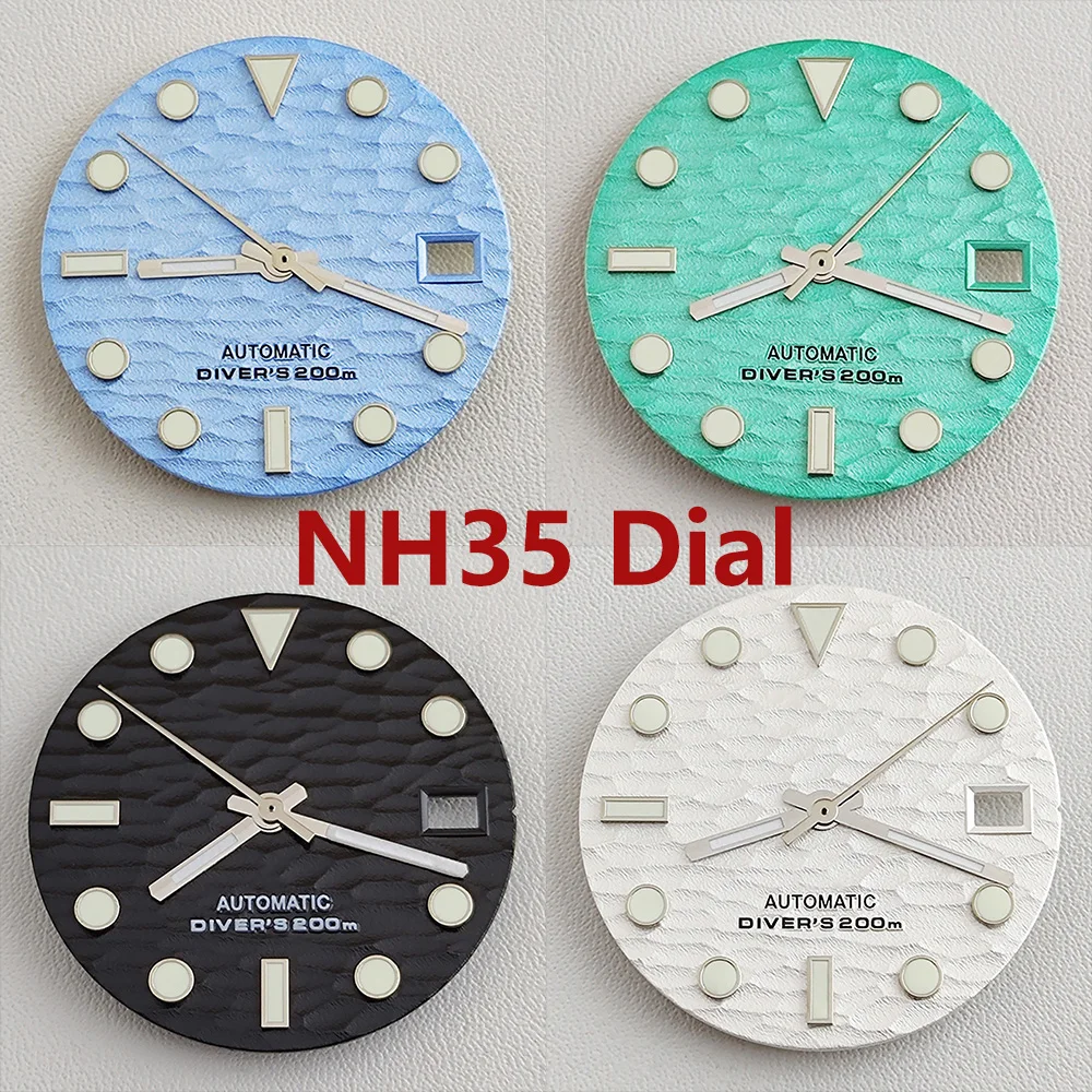 

Циферблат NH35 28,5 мм, зеленый светящийся циферблат для NH35/ NH36, модифицированные циферблаты, Сменные аксессуары для часов