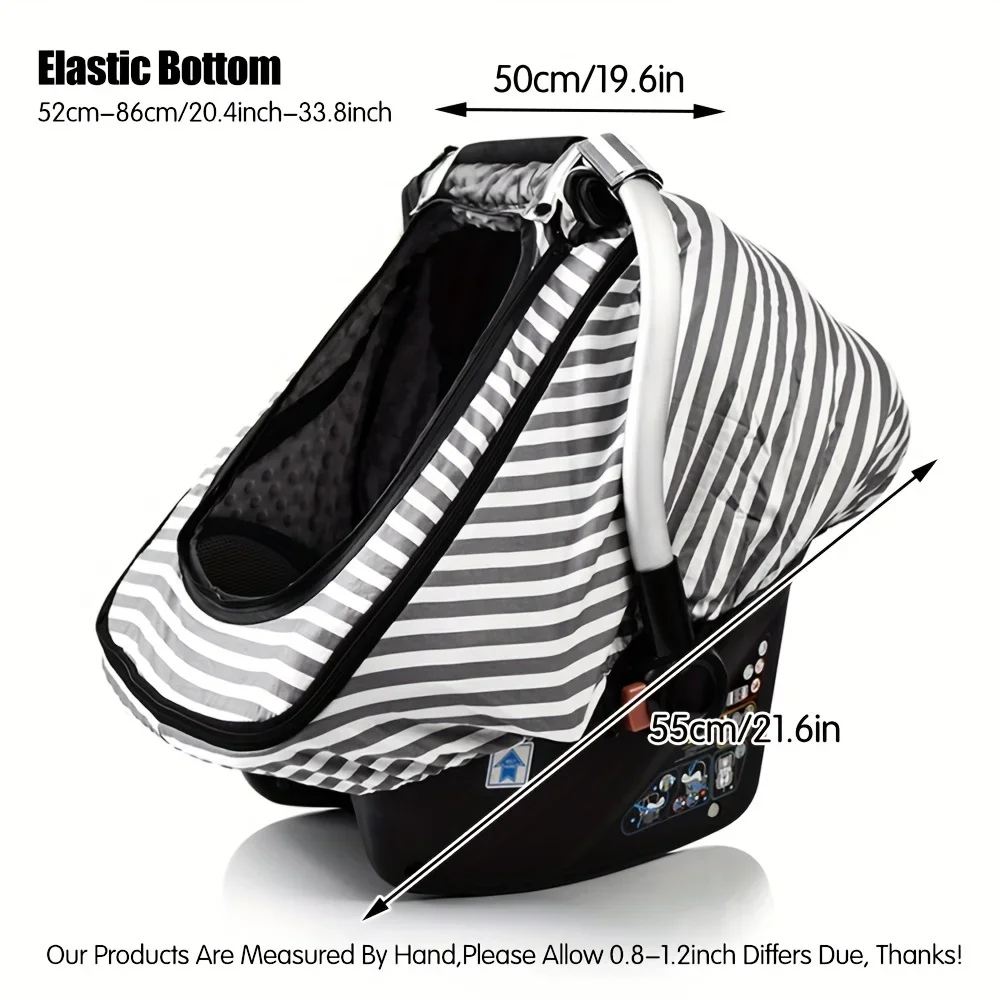 Baby Car Seat Covers Windproof Infant Carseat Cover for Boys Girls Kick-Proof Car Seat Canopy Breathable Mesh