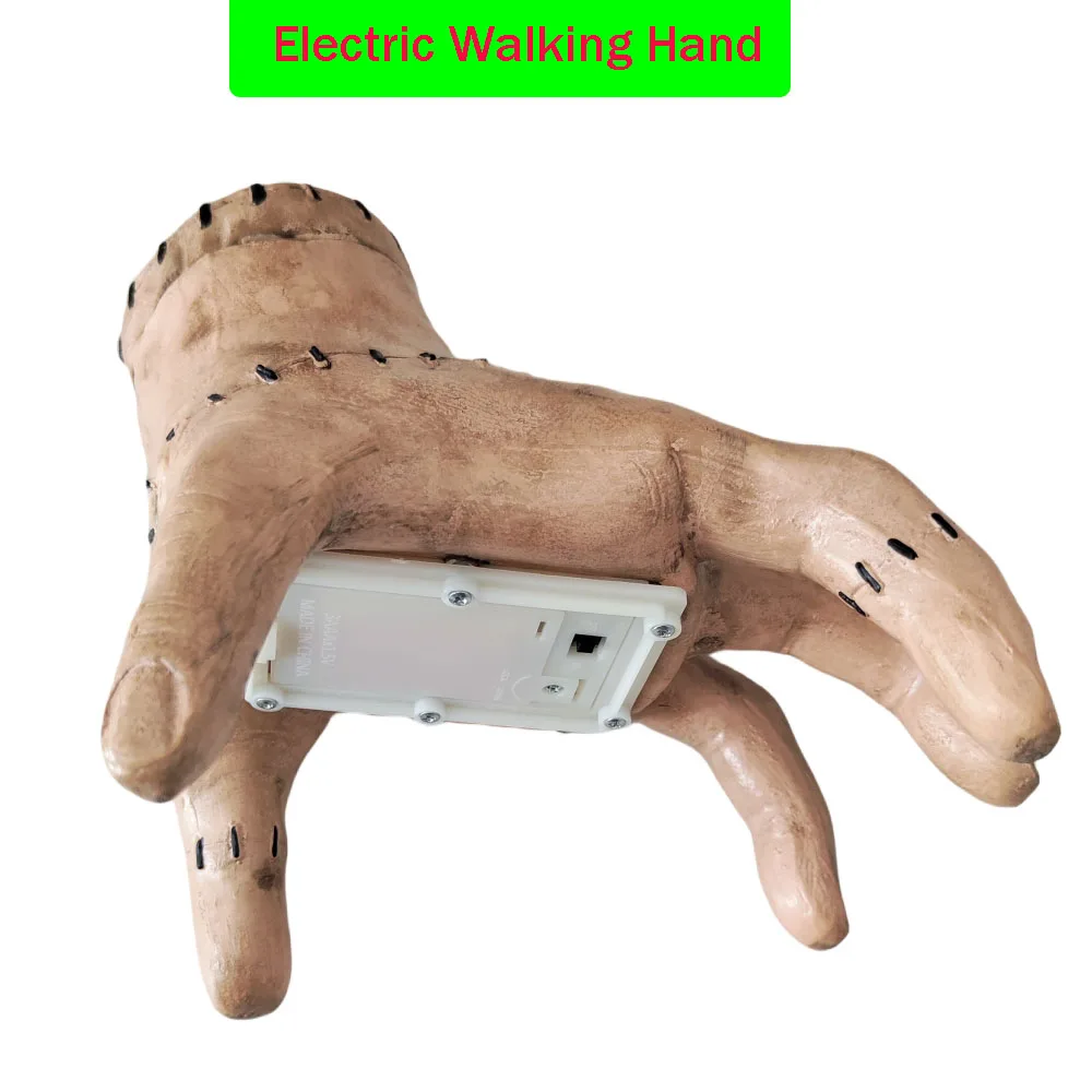 Halloween Hand Decoration Electric Wednesday Thing Hand From Addams Family Cosplay Walking Crawl Ghost Hand Statue Home Party Decoration Halloween Prop