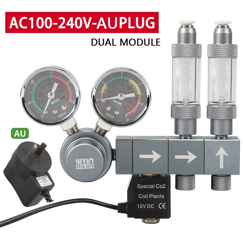 Advanced CO2 Regulator with Solenoid Valve and Bubble Meter