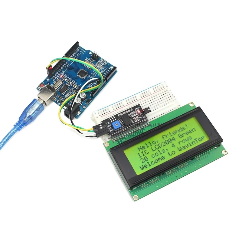 2004 시리얼 블루 그린 백라이트 LCD 모듈, UNO 2560, IIC, I2C, TWI LCD2004
