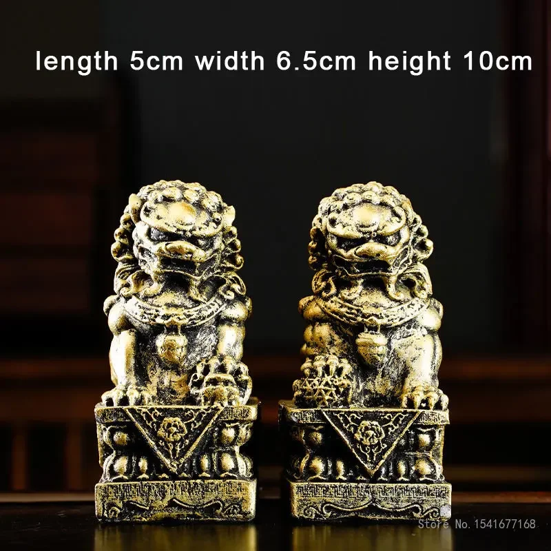 Town House Animal Mini Small Stone Lion Trumpet, Desktop, Chinese Tea Pet, fair-faced Concrete, Micro Landscape, Home Decoration