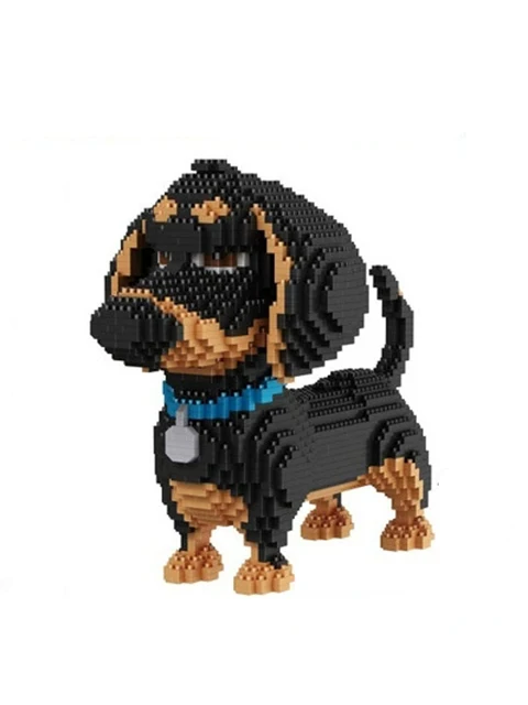 Schnauzer Corgi Pet Dog Series Model Micro Mini Building Blocks Toys – Realistic Models, Desktop Decor, Perfect for Dog Lovers 3