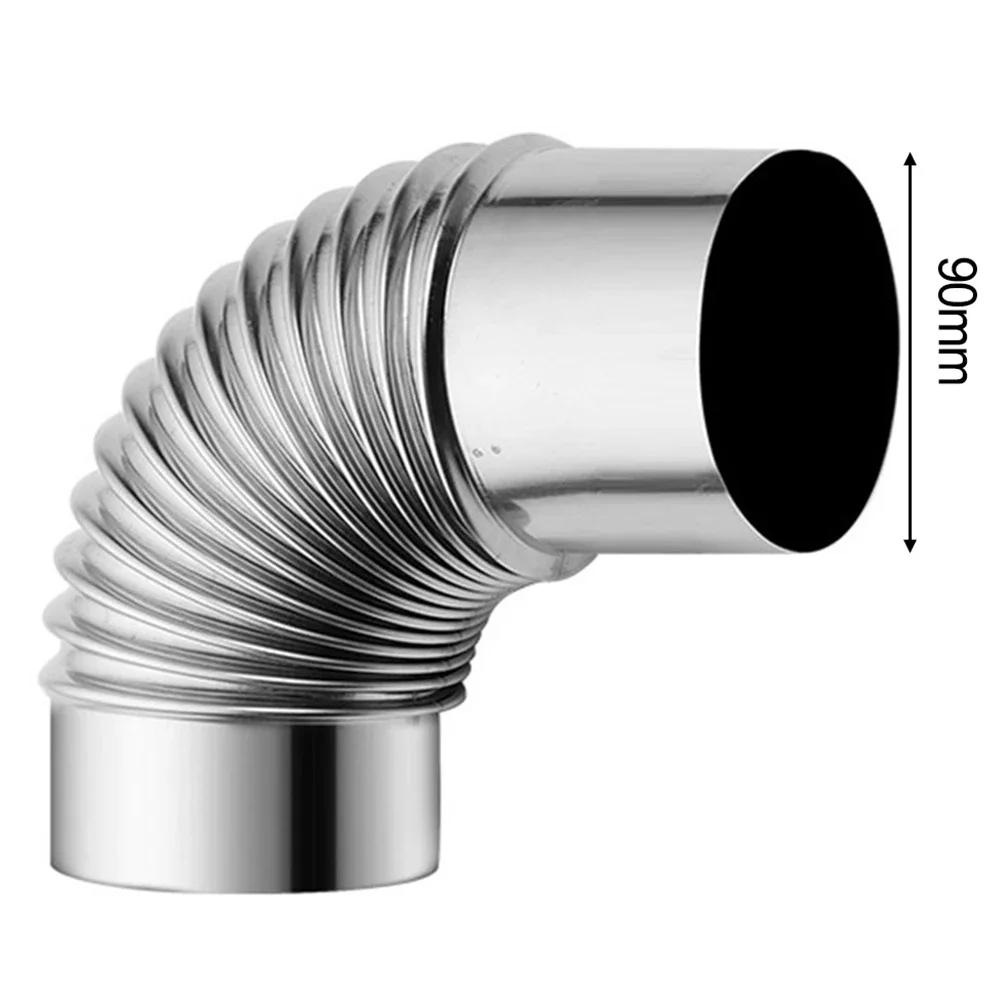 Chimney cleaning brush stove flue steel pipe elbow rain cap pipes liner for stove fireplaces accessories 60/70/80/90/100mm