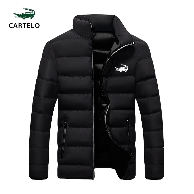 

CARTELOA- Solid colour cotton-padded jacket with thick sewn square collar cotton-padded jacket for winter warmth