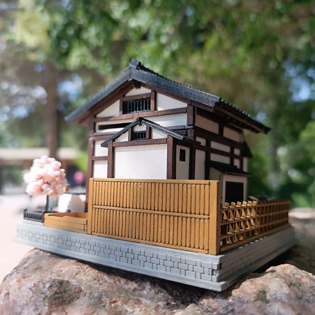 NEW DIY Wooden Miniature Model Kit Japanese Tea Room Casa Doll Houses 3D Puzzle Dollhouse With Furniture Lights Friends Gifts 4