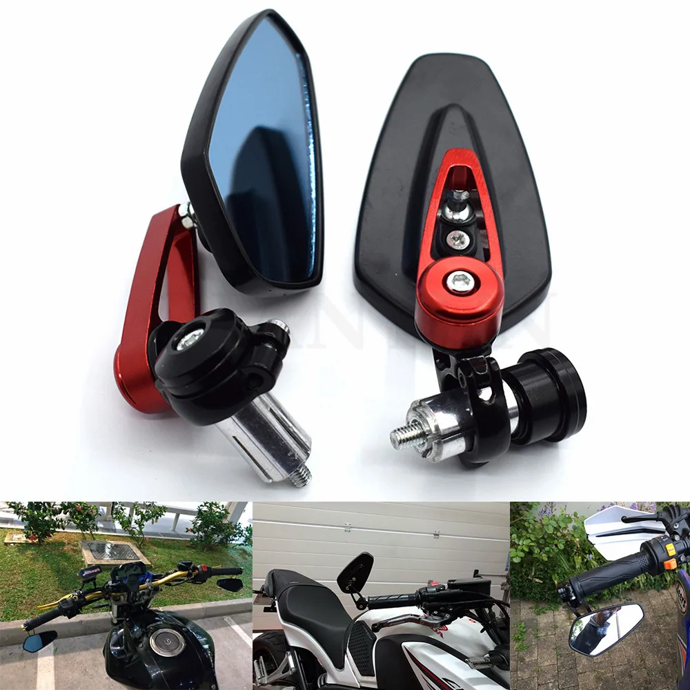 universal Motorcycle Bar End rearview Mirrors 22mm 7/8" for yamaha YZF R125 R15 R25 r 125 15 25 mt-07 mt-09 mt 07 09 MT-09 FZ07