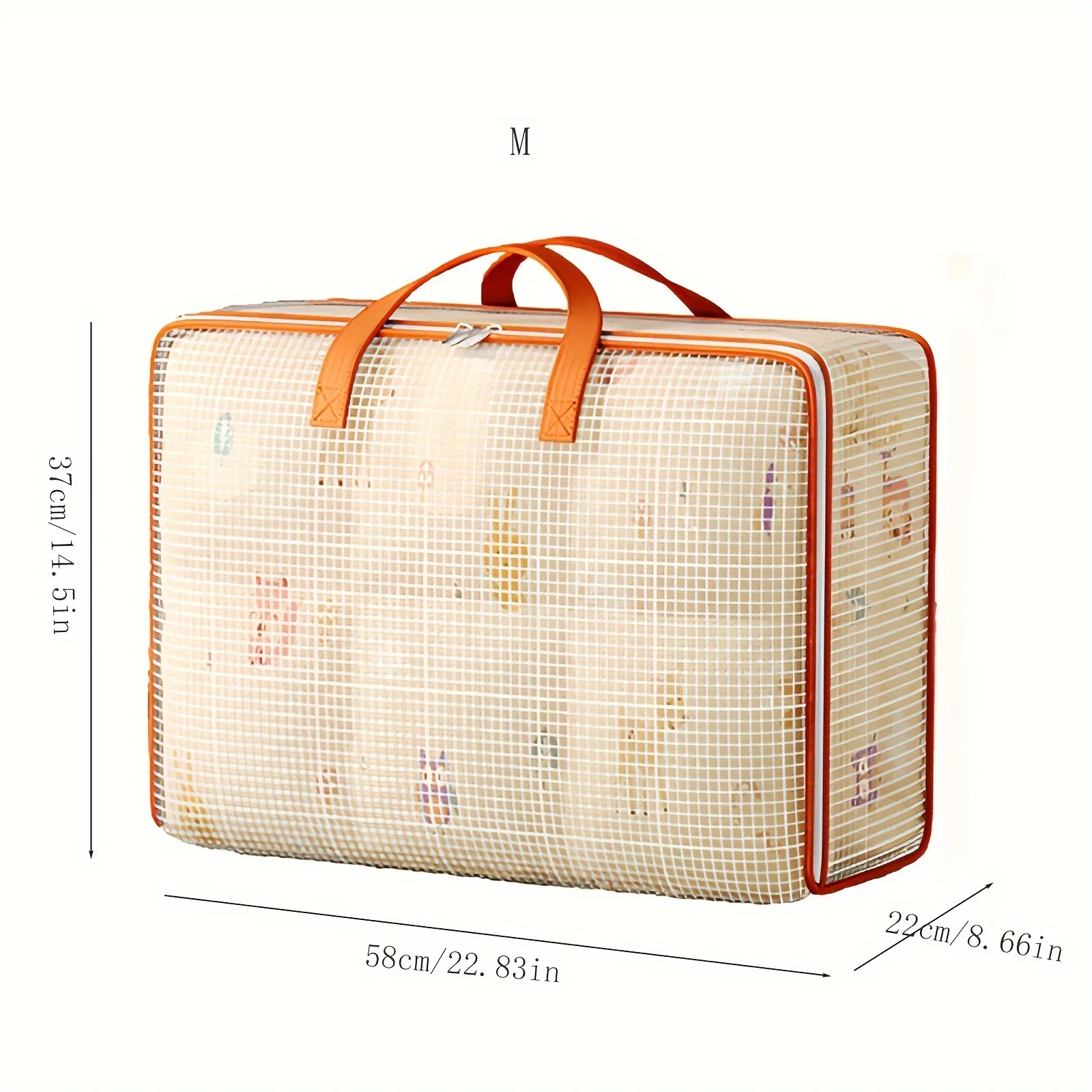 Large Capacity Transparent PVC Mesh Storage Bag - Suitable for Clothing, Bedding, Moving, Durable Multifunctional Storage Bag