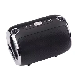High - Power Waterproof Bluetooth Speaker with Super Bass and FM Radio (Black)