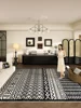 Bohemia Living Room Carpet Black and White Striped Decorative Rug Line Art Bedroom Rugs Large Size Easy To Clean Balcony Carpets 3