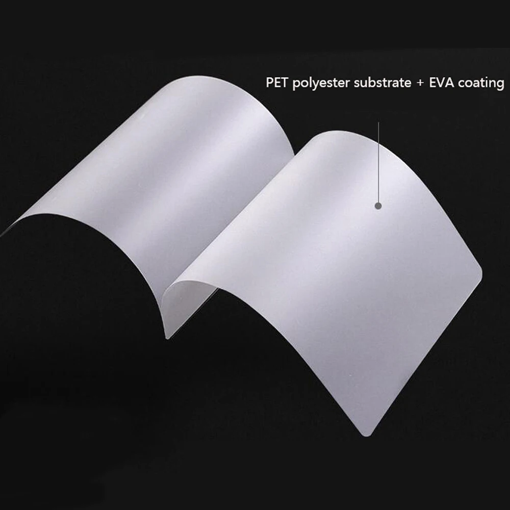 Lamination Film 100PCS/Lot 50 Mic A4 Thermal Laminating Film PET for Photo/Files/Card/Picture Lamination Roll Plastic Film