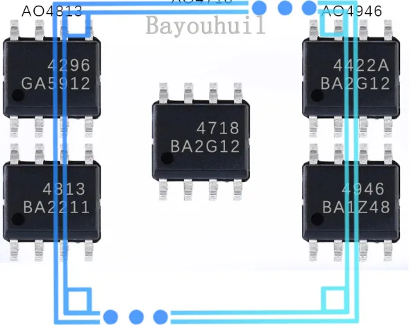 

10PCS AO4718 SOP-8 N-channel 30V 15A MOS Tube