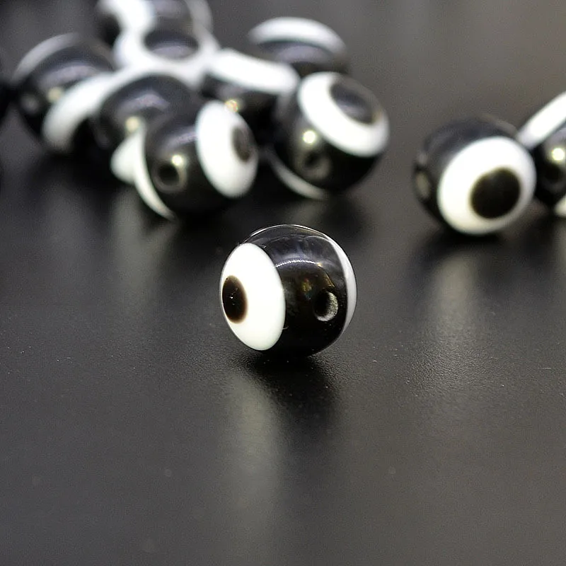 10Pcs Fish Eye Fishing Beads 4/5/6/8/10/12mm Mixed Color Luminous Carolina Rigs Taxes    Kit Bass  Tackle