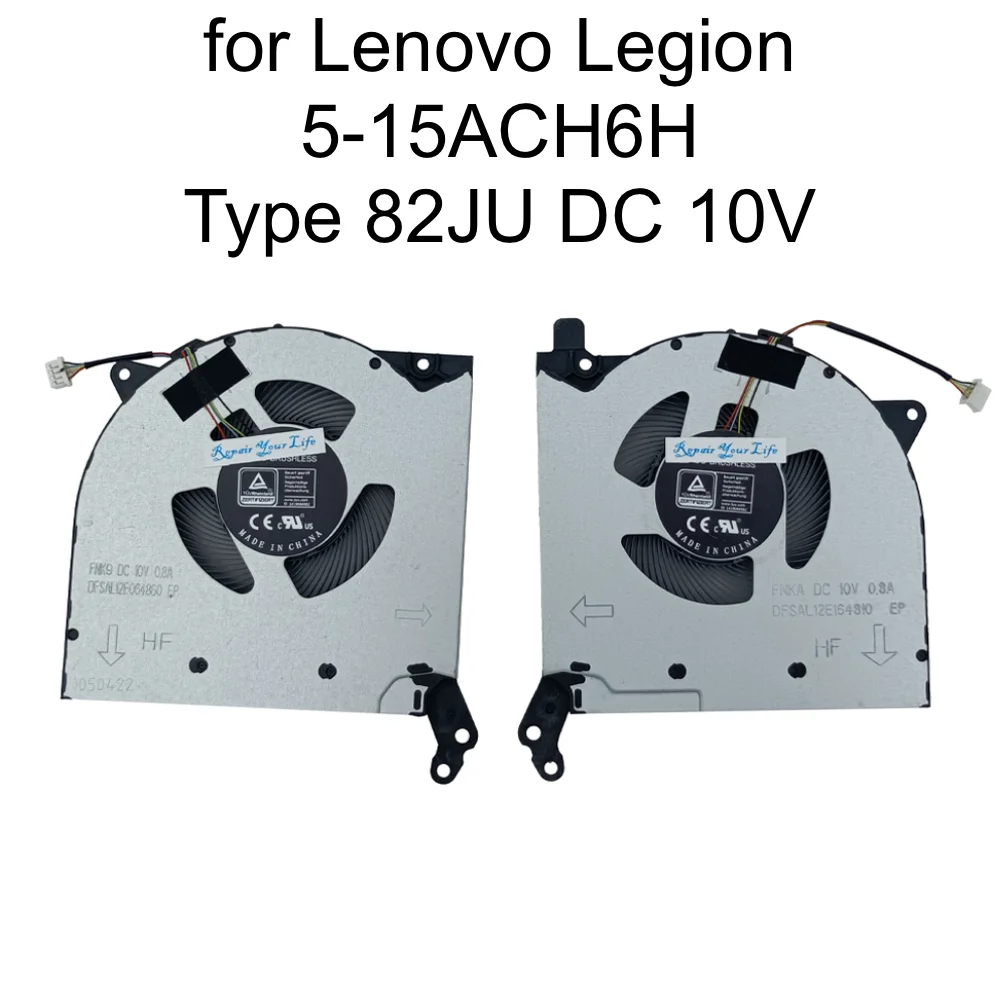Ventilador de Refrigeração para Lenovo Legion Cpu Gpu Jogos Refrigerador de Laptop Radiador 5h40s20304 tipo 82ju R7000p Y7000p 2023 Dc10v H40s20304