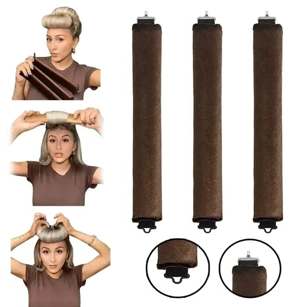 1/3Pcs Heatless Curling Rod Headband Lazy Hair Curlers No Heat Hair Rollers Sleeping Silk Curls Soft Headband Hair Styling Tools 3pcs hot air gun element ceramic heating core 220v heater for 958 958d 958a 968 968a 968d 863 heat gun rework soldering repair