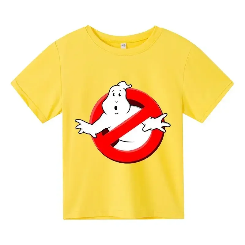 Summer Boys/Girls 4-14t Cartoon Cotton Funny Ghostbusters Game Print Short Sleeve Children T-Shirt 5