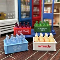 Dollhouse Miniature Food Play Model Mini Soda Milk Mineral Water Sprite Bottles Drinks Modle Kitchen Doll Play House Photo Props 1
