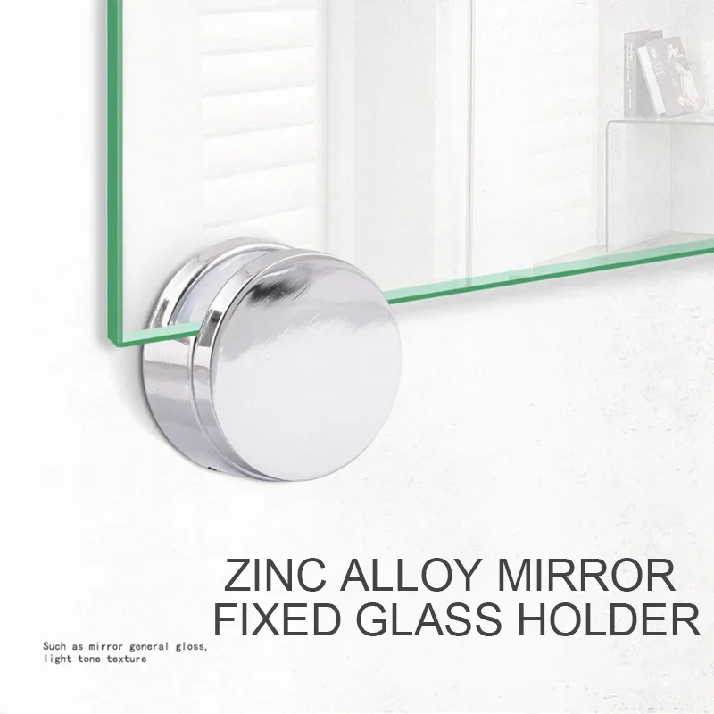 Glass Shelf Clamp Holder Glass Fasteners 4 Pcs Glass Clamp Bathroom Mirror Clips Zinc Alloy Glass Clip Shelf Support Brackets Holder JDH99