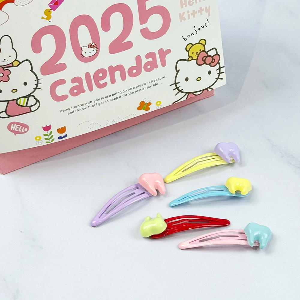 20pcs 귀여운 치과 치아 모양 머리 장식 세트 어린이를위한 헤어 클립 소녀 헤어 액세서리 장식품 머리핀 치과 선물