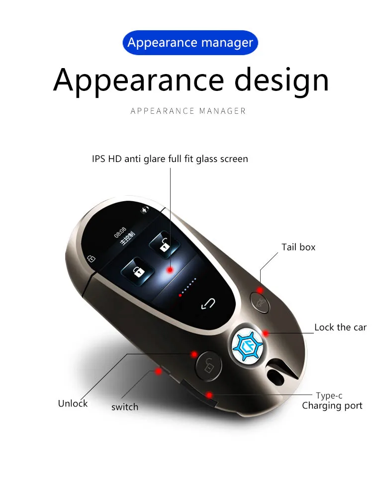 Chiave LCD intelligente universale K700 per BMW/Benz/Audi/Land Rover/Buick/Honda/VW/Toyota/Ford/Fiat tutte le auto originali con avvio a una chiave - S368271b7ccae49f7a41366b3cc6f8c5cH