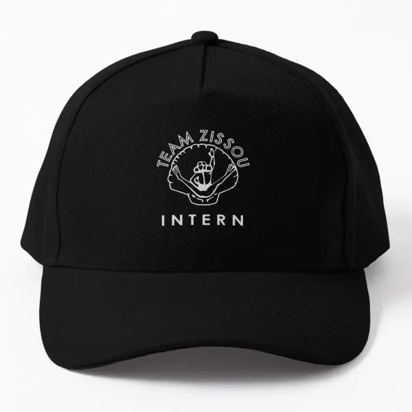 

Team Zissou Intern White Text Baseball Cap Hat Women Czapka Printed Mens Spring Summer Boys Sport Sun Casquette Solid Color