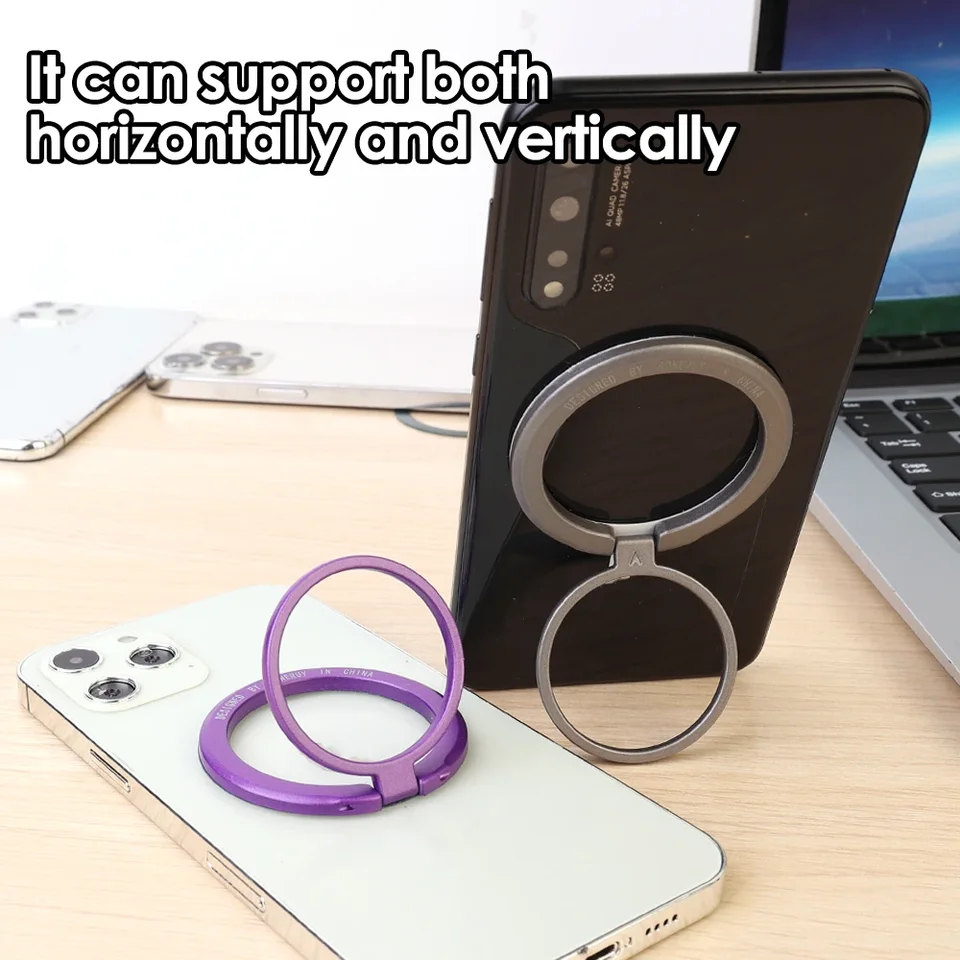 Supporto Magnetico Per Telefono Con Anello - Compatibile Con IPhone 16/15/14 Pro Max, Regolabile, Sottile E Pratico, Nero - Foto 4