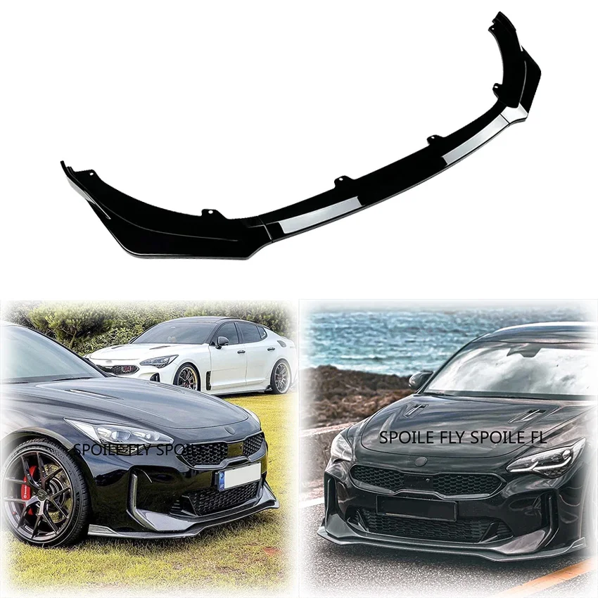 

2018 To 2023 For For Kia Stinger GT EX 4 Door Car Front Bumper Splitter Lip Spoiler Diffuser Guard Body Kit Cover By ABS