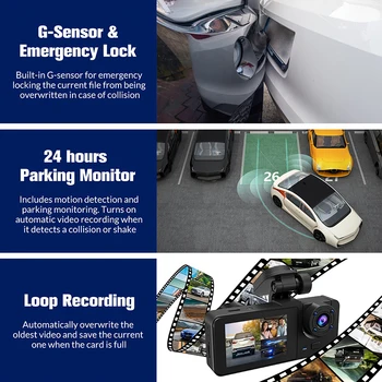 Triple Lens WiFi Dashcam 6