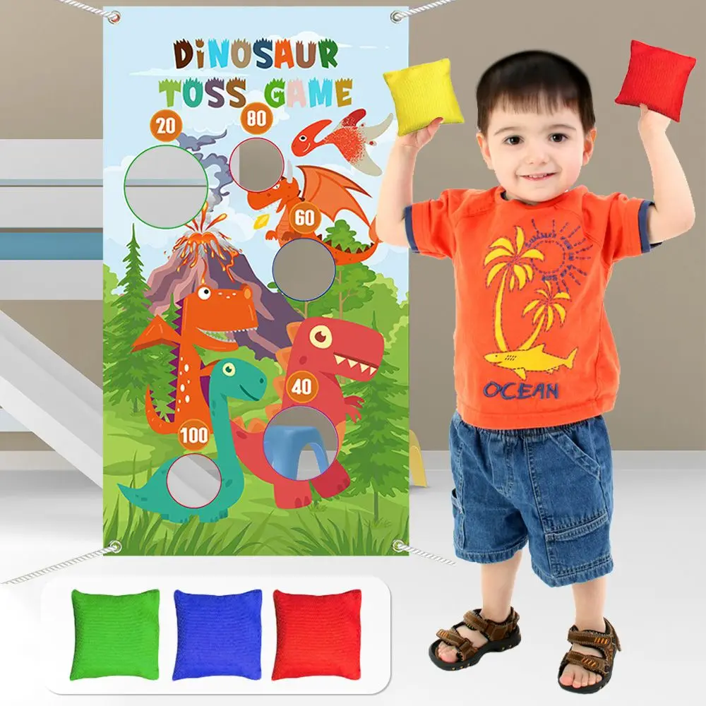 

Hot Party Games Carnival Games Toys Banner Outdoor Toy Safe Tossing Throwing Dinosaur Throwing Game Play Bean Bags