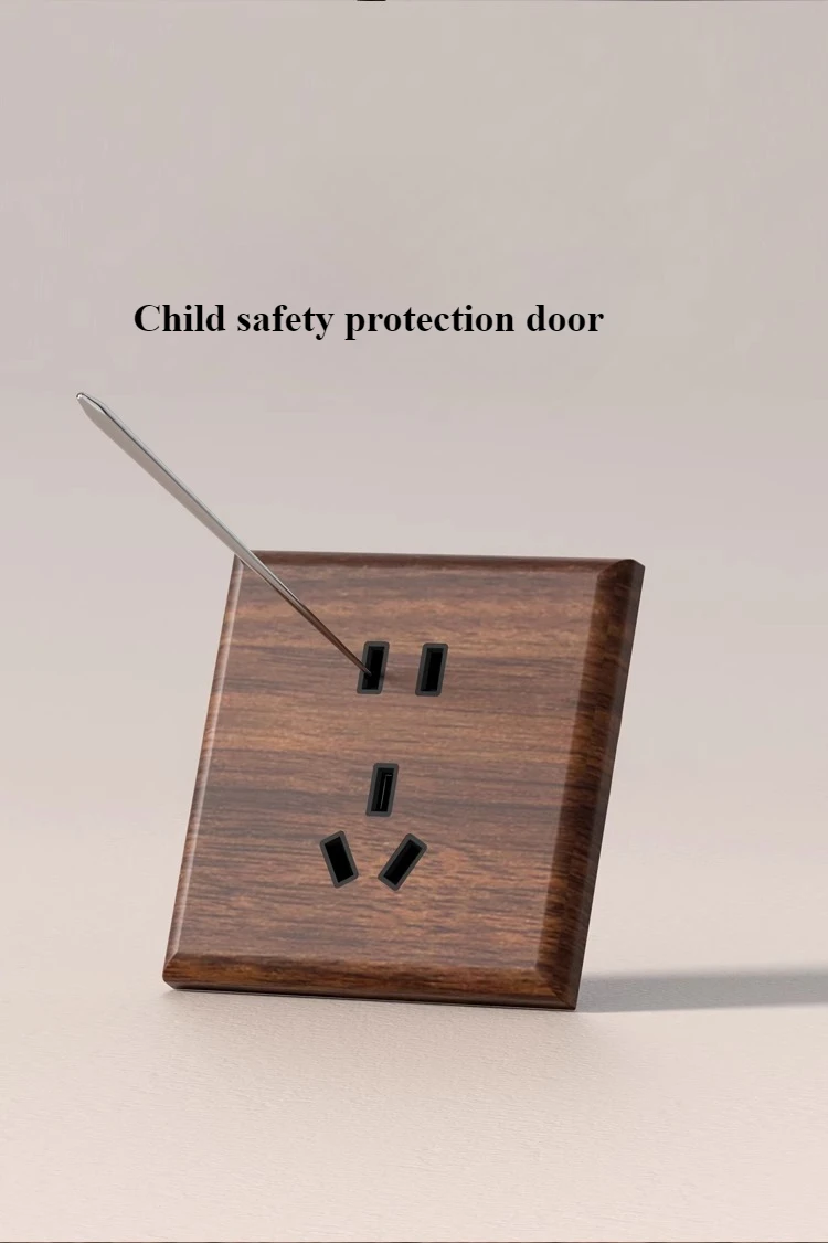 wood toggle brass eu switch plate