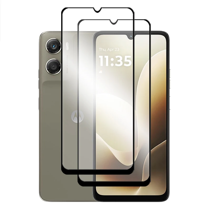 Premium 2.5D Full Cover Tempered Glass Screen Protector with Lens Film