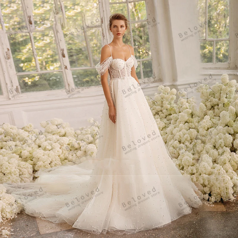 

Graceful Wedding Dresses Classic Bridal Gowns Off The Shoulder Robes For Formal Party Sweetheart Backless Vestidos De Novia 2024