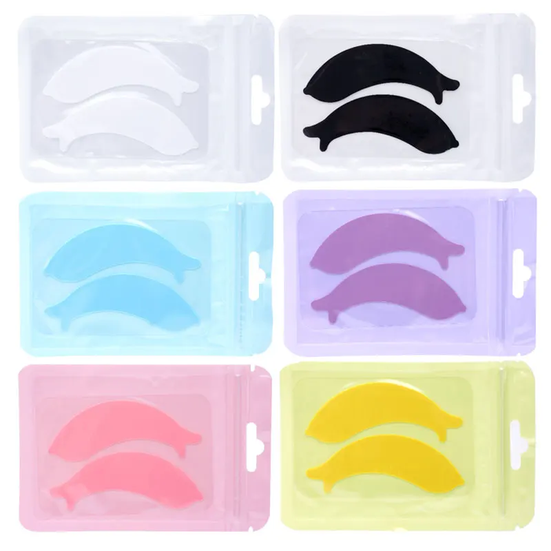 Eyelash curler 1Pair Silicone Eyelash Perm Pad Lashes Lifting Kit 3D Eye Lash Curler Rods Shield Eyelashes Extension Supplies