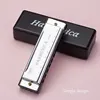10 Hole Harmonica Mouth Organ Puzzle Musical Instrument Beginner Teaching Playing Gift Copper Core Resin Harmonica Harp 5